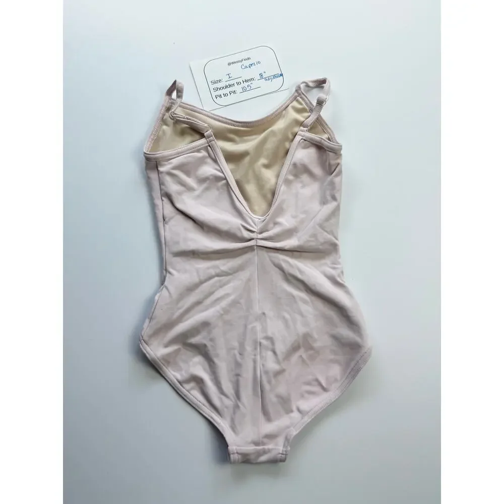 Capezio Girls Pink V-Neck Camisole Leotard Size I Dance - Medium